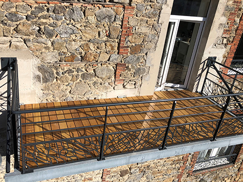 Chantier Balcon particulier avec terrasse bois